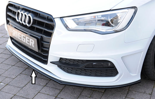 Rieger Frontsplitter Audi S3, A3 S-Line 8V - Hochglanzschwarz