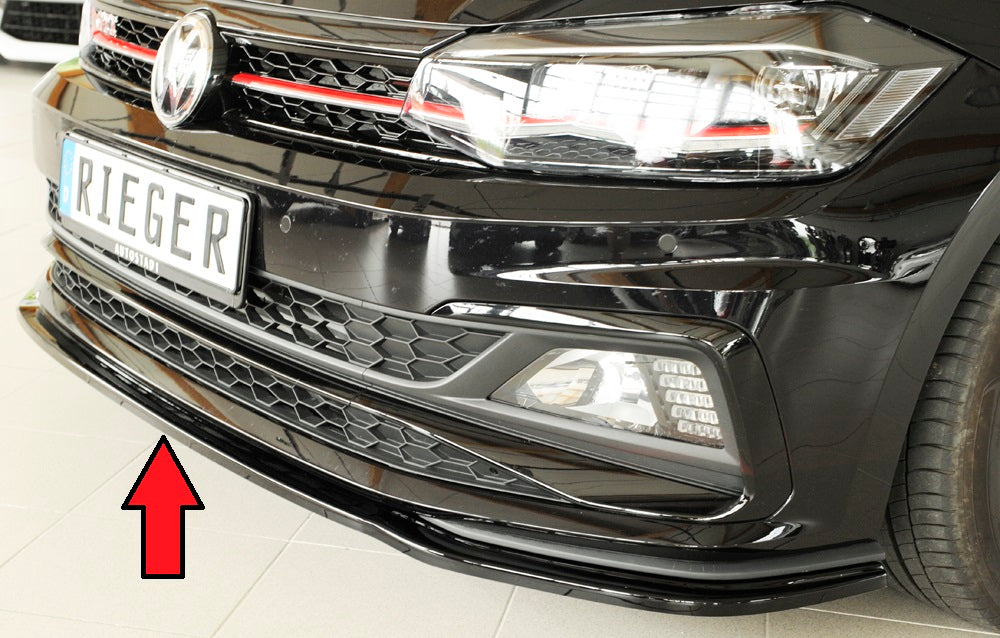 Rieger Répartiteur Avant VW Polo AW GTI 2017/2021 - Noir Brillant