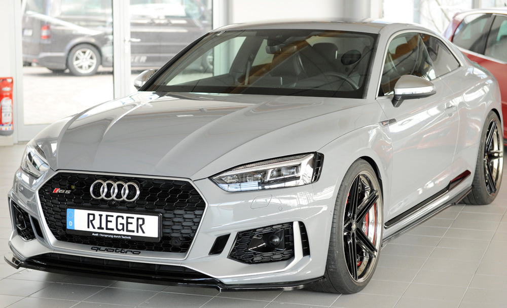 Rieger Frontsplitter Audi RS5 B9/F5 2017-2020 - Hochglanz Schwarz