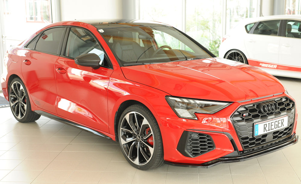 Rieger Répartiteur Avant Audi S3, A3 S-Line 8Y 2020+ - Noir Brillant