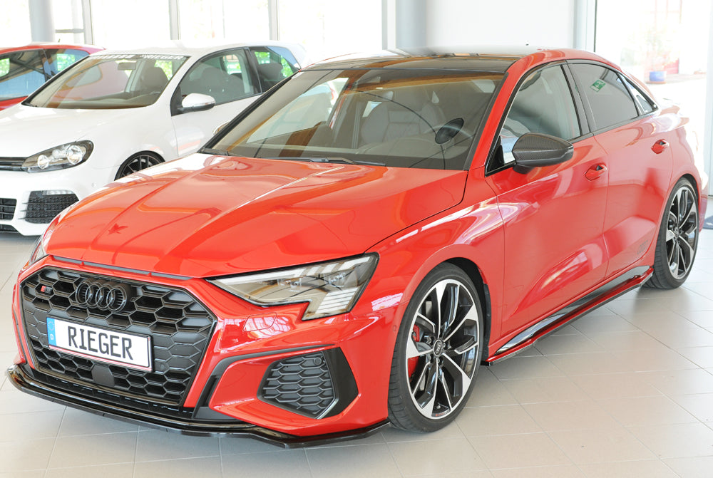 Rieger Répartiteur Avant Audi S3, A3 S-Line 8Y 2020+ - Noir Brillant