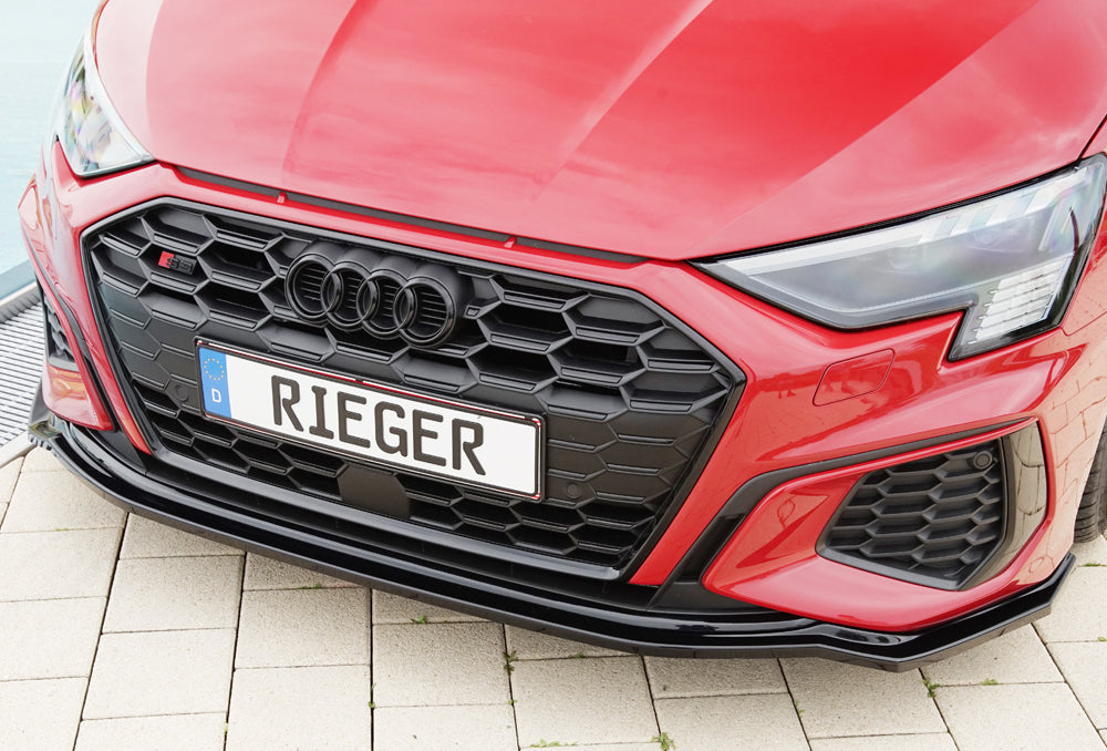 Rieger Répartiteur Avant Audi S3, A3 S-Line 8Y 2020+ - Noir Brillant