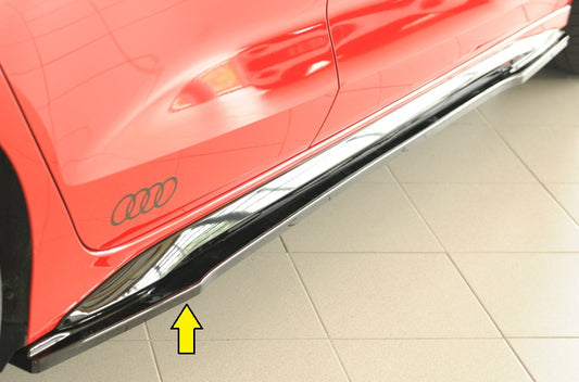 Rieger Jupes Latérales Audi S3, A3 S-Line 8Y 2020+ - Noir Brillant