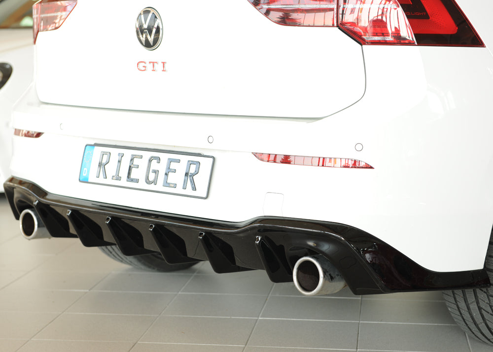 Rieger Diffuser VW Golf MK8 GTI 2020+ - Hoogglans Zwart
