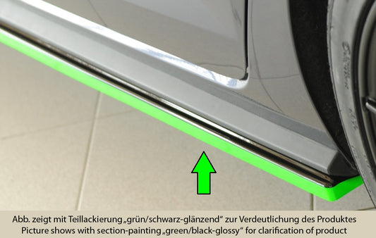 Rieger Jupes Latérales VW Polo GTI AW - Noir Brillant