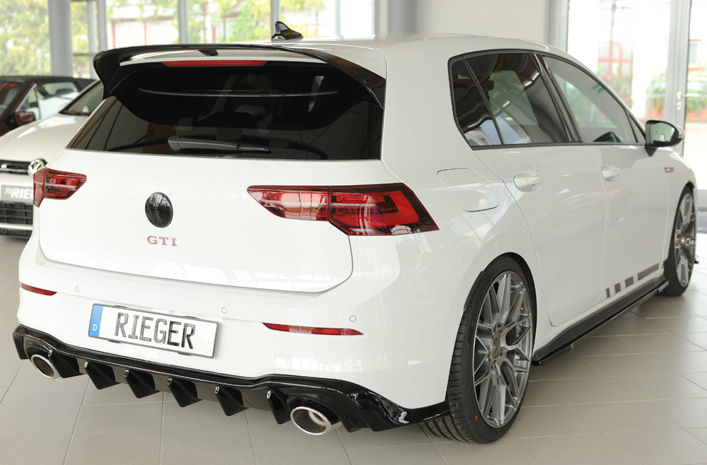 Rieger Jupes Latérales VW Golf MK8 GTI, GTI Clubsport 2020+ - Noir Brillant