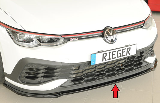 Rieger Front Splitter VW Golf MK8 GTI Clubsport 2020+ - Hoogglans Zwart