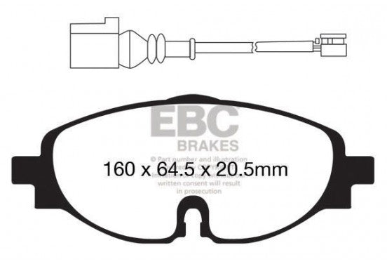 EBC Yellowstuff Remblokken DP42150R VW Golf MK7 GTI, Polo AW GTI, Up GTI etc.