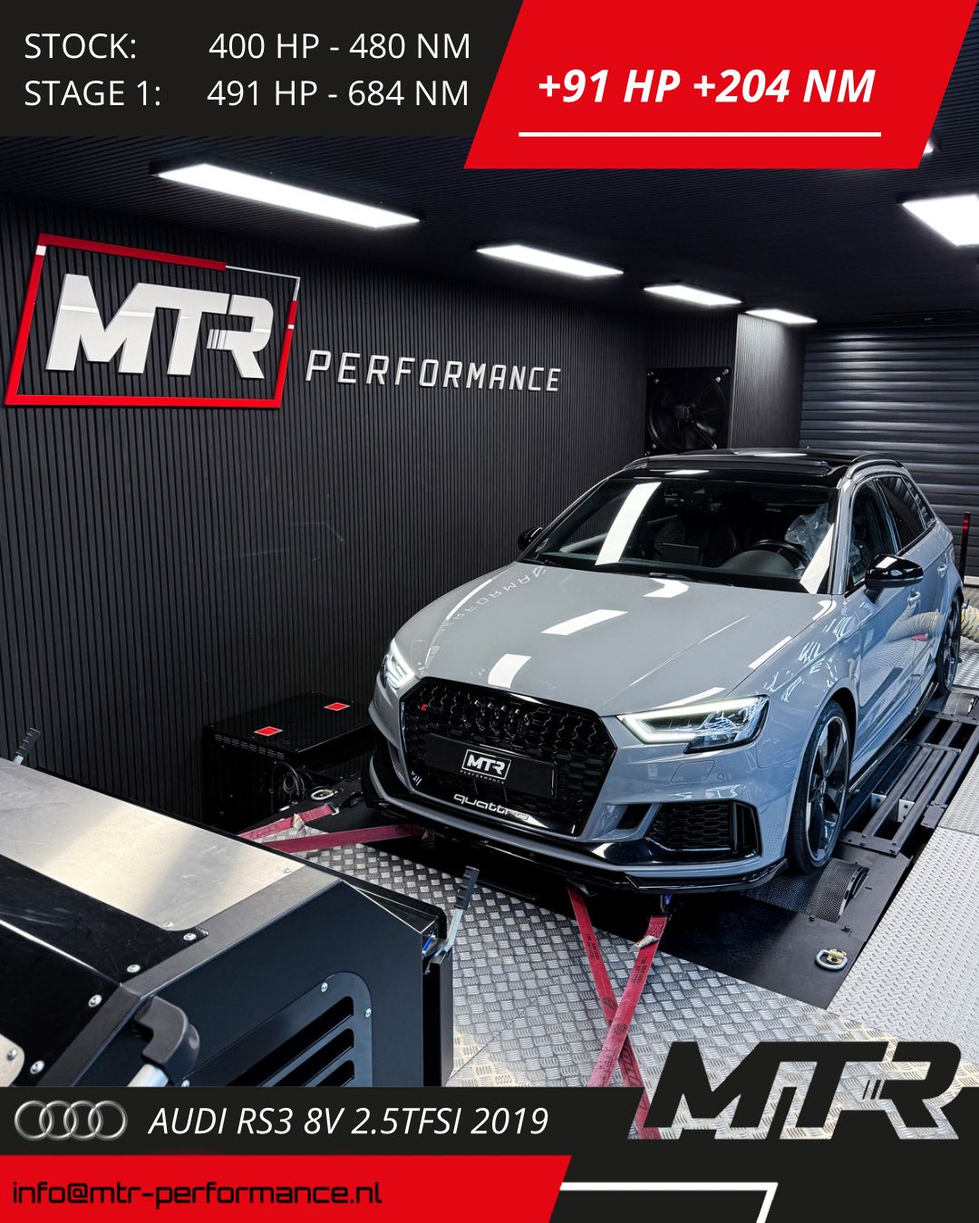 Audi RS3 8V 2.5TFSI 2019 - STAGE 1 – MTR Performance NL