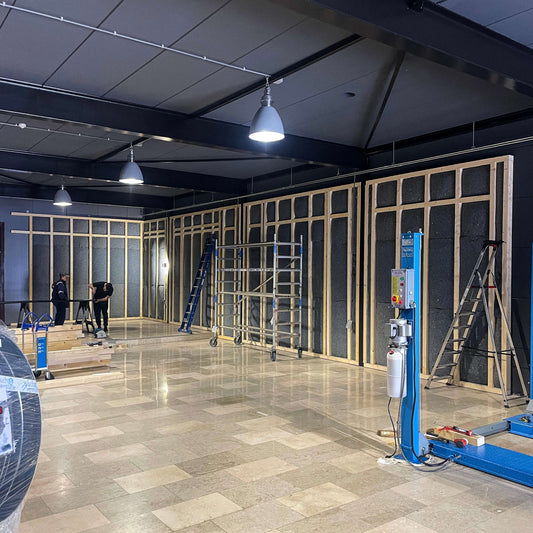 Dyno ruimte in aanbouw