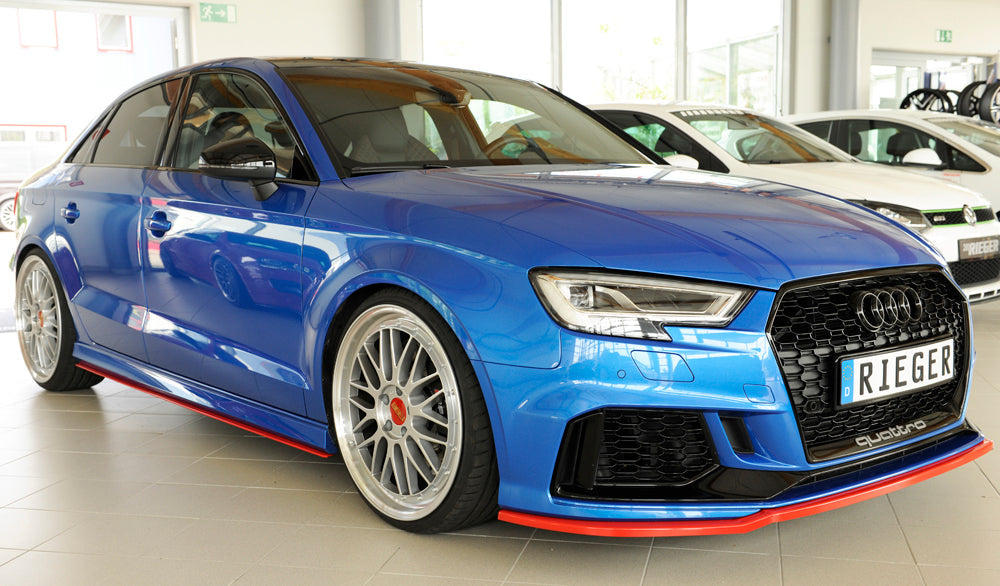 Rieger Front Splitter Audi RS3 8V Sportback & Sedan Facelift - Hoogglans Zwart