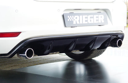 Rieger Rear Diffuser Insert Volkswagen Golf MK6 GTI - Hoogglans Zwart