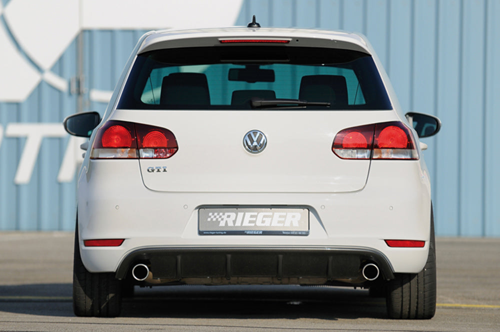 Rieger Diffuseur Arrière Insert Volkswagen Golf MK6 GTI - Noir Brillant