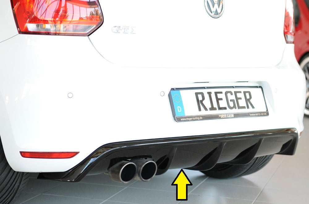 Rieger Diffuseur VW Polo GTI 2010/2014 - Noir Brillant