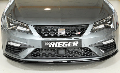 Rieger Front Splitter Seat Leon FR/Cupra 5F Facelift - Gloss Black