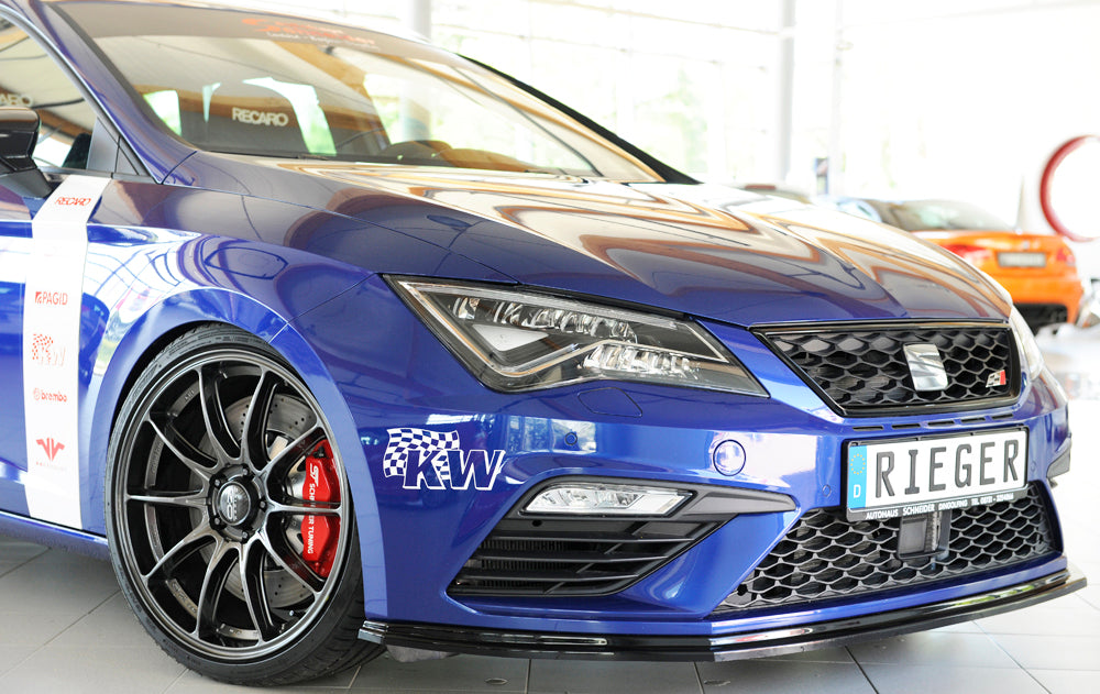 Rieger Répartiteur Avant Seat Leon FR/Cupra 5F Facelift - Noir Brillant