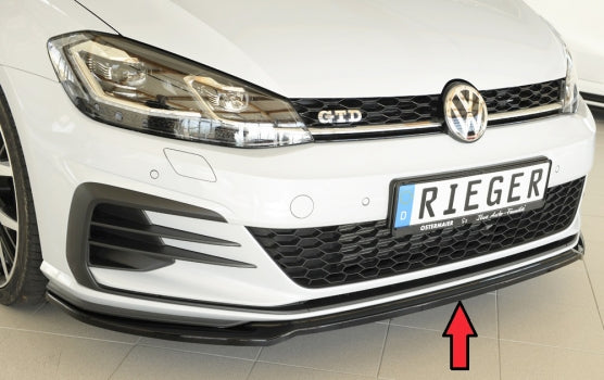 Rieger Front Splitter VW Golf MK7.5 GTI/GTE/GTD 2017+ - High-Gloss Black