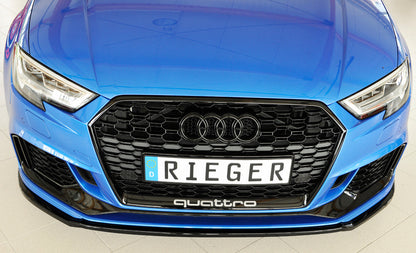 Rieger Front Splitter Audi RS3 8V Sportback & Sedan Facelift - Hoogglans Zwart