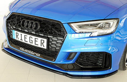 Rieger Répartiteur Avant Audi RS3 8V Sportback &amp; Sedan Facelift - Noir Brillant