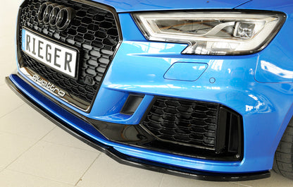 Rieger Répartiteur Avant Audi RS3 8V Sportback &amp; Sedan Facelift - Noir Brillant