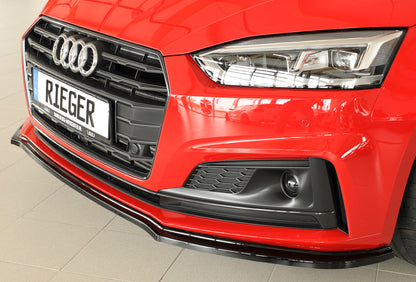 Rieger Frontsplitter Audi S5 B9/F5 2016-2019 - Hochglanz Schwarz