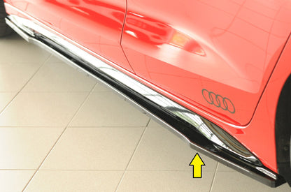 Bas de caisse Rieger pour Audi S3, A3 S-Line 8Y 2024+ - Noir brillant