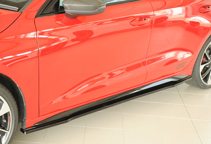 Bas de caisse Rieger pour Audi S3, A3 S-Line 8Y 2024+ - Noir brillant
