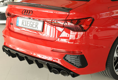 Rieger Diffuser Audi S3, A3 S-Line 8Y 2020+ - Hoogglans Zwart