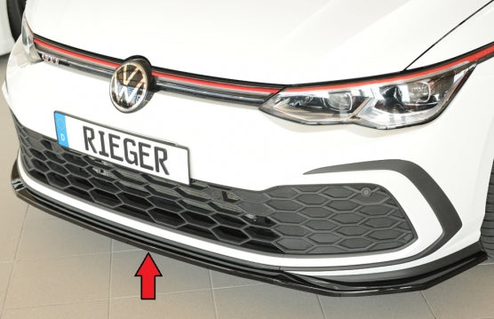 Rieger Front Splitter VW Golf MK8 GTI 2020+ - Gloss Black