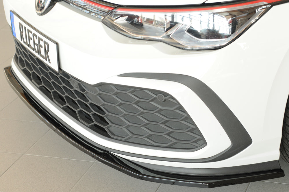 Rieger Front Splitter VW Golf MK8 GTI 2020+ - Hoogglans Zwart