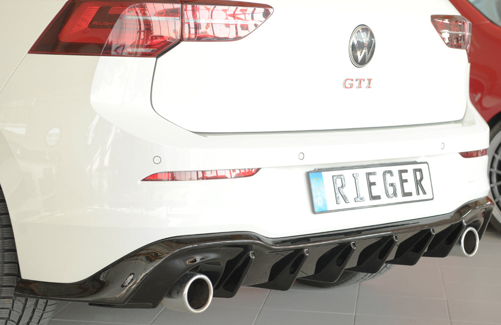 Rieger Diffuser VW Golf MK8 GTI 2020+ - Hoogglans Zwart