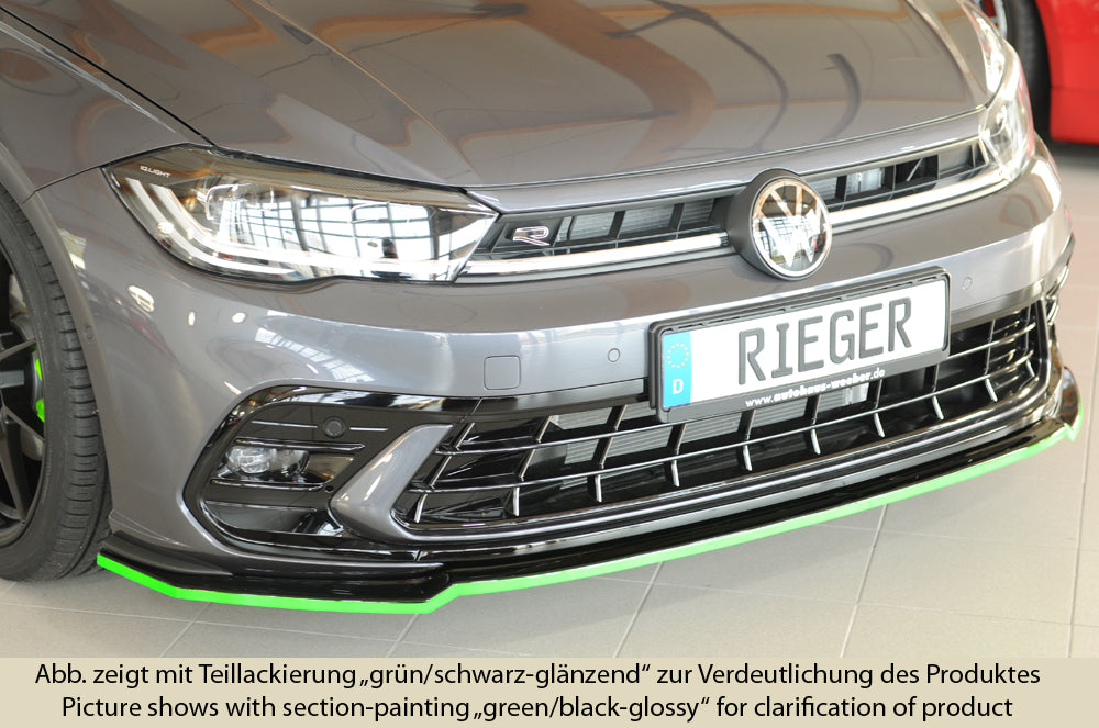 Lame avant Rieger pour VW Polo AW GTI 2021+ - Noir brillant