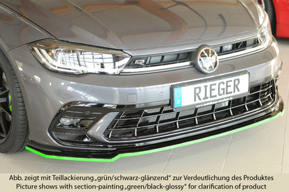 Rieger Front Splitter VW Polo AW GTI 2021+ - Hoogglans Zwart