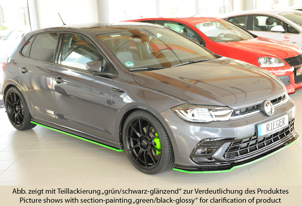 Lame avant Rieger pour VW Polo AW GTI 2021+ - Noir brillant