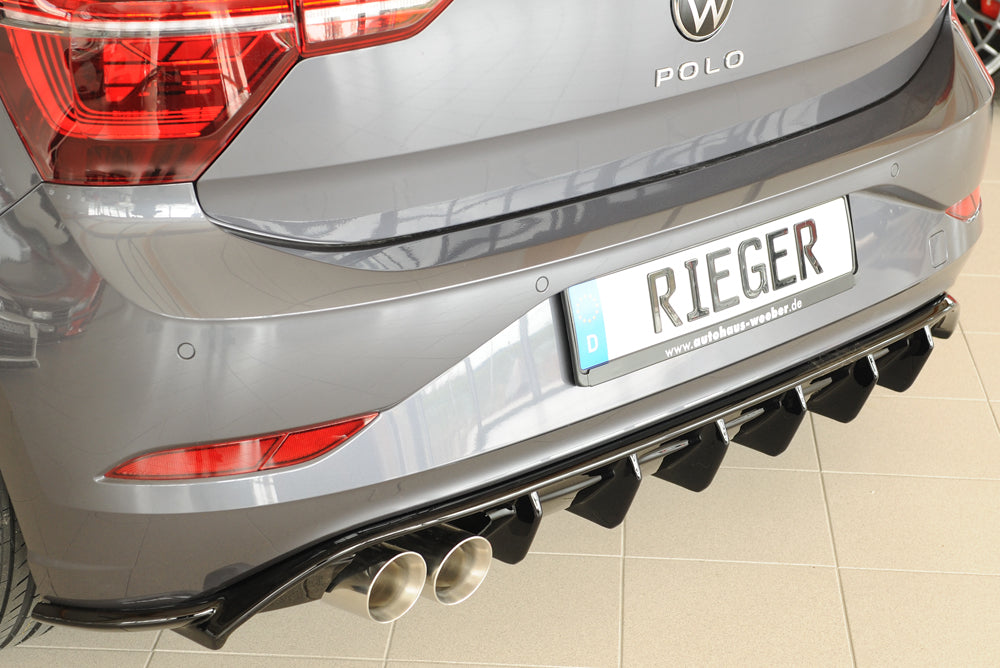 Rieger Diffuseur VW Polo GTI AW 2021+ - Noir Brillant