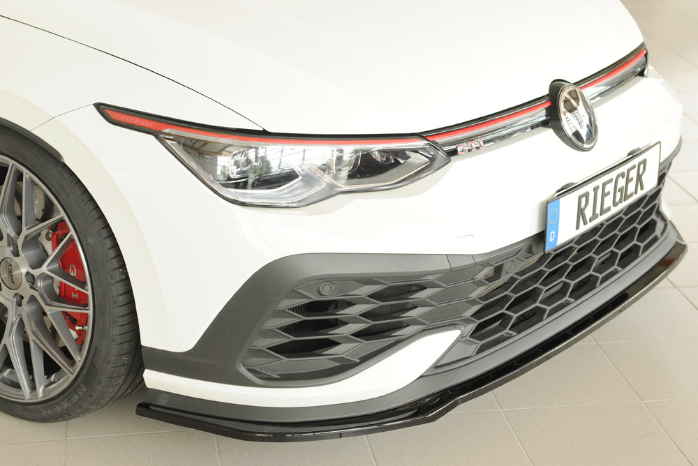 Rieger Front Splitter VW Golf MK8 GTI Clubsport 2020+ - Hoogglans Zwart