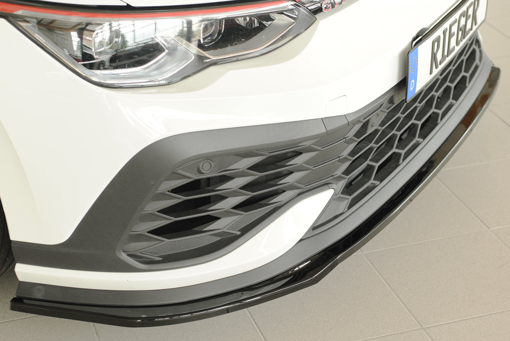 Rieger Front Splitter VW Golf MK8 GTI Clubsport 2020+ - Hoogglans Zwart