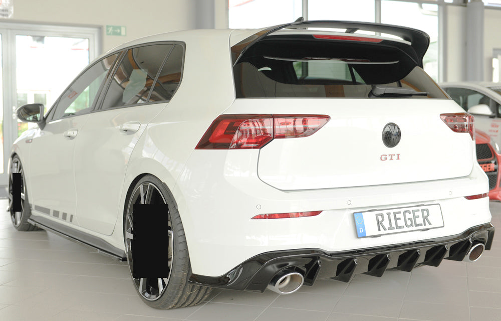 Rieger Diffuser VW Golf MK8 GTI Clubsport 2020+ - Gloss Black