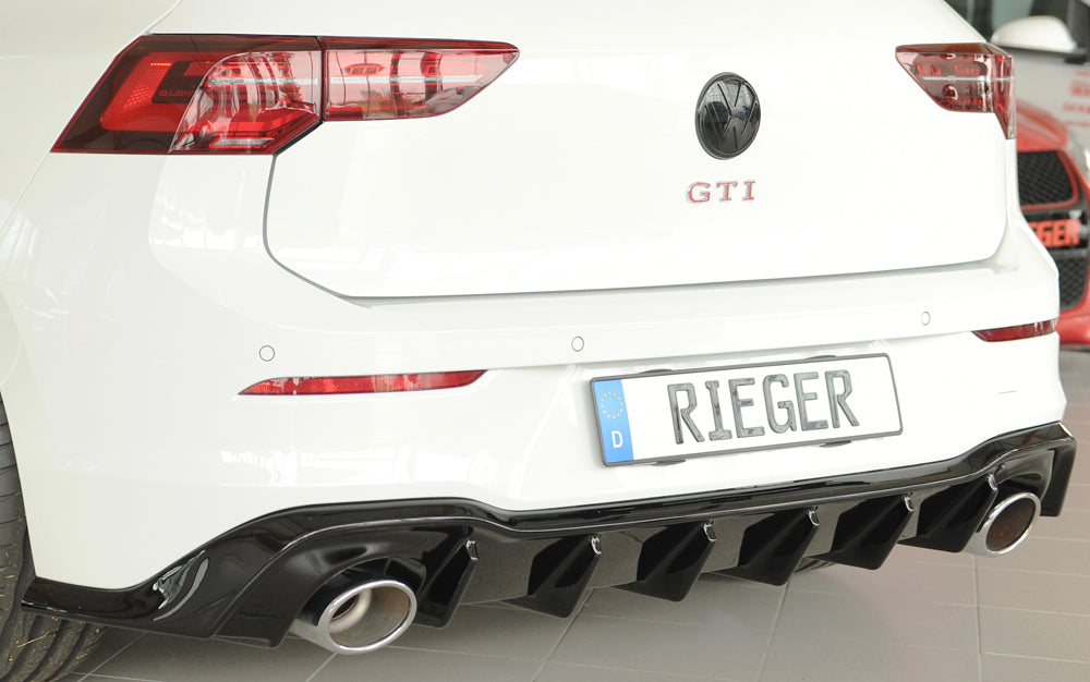 Rieger Diffuser VW Golf MK8 GTI Clubsport 2020+ - Hoogglans Zwart