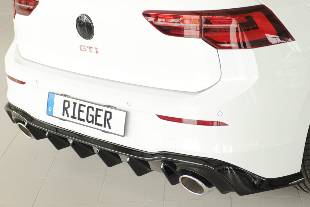 Rieger Diffuser VW Golf MK8 GTI Clubsport 2020+ - Hoogglans Zwart