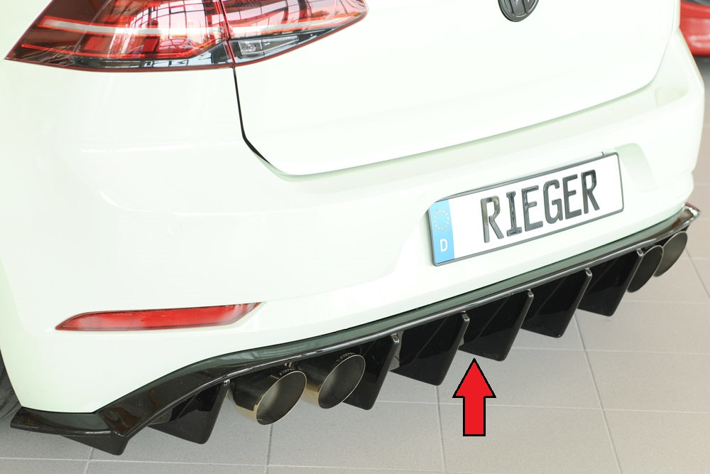 Rieger Diffuser VW Golf MK7.5 R 2017+ - Hoogglans Zwart