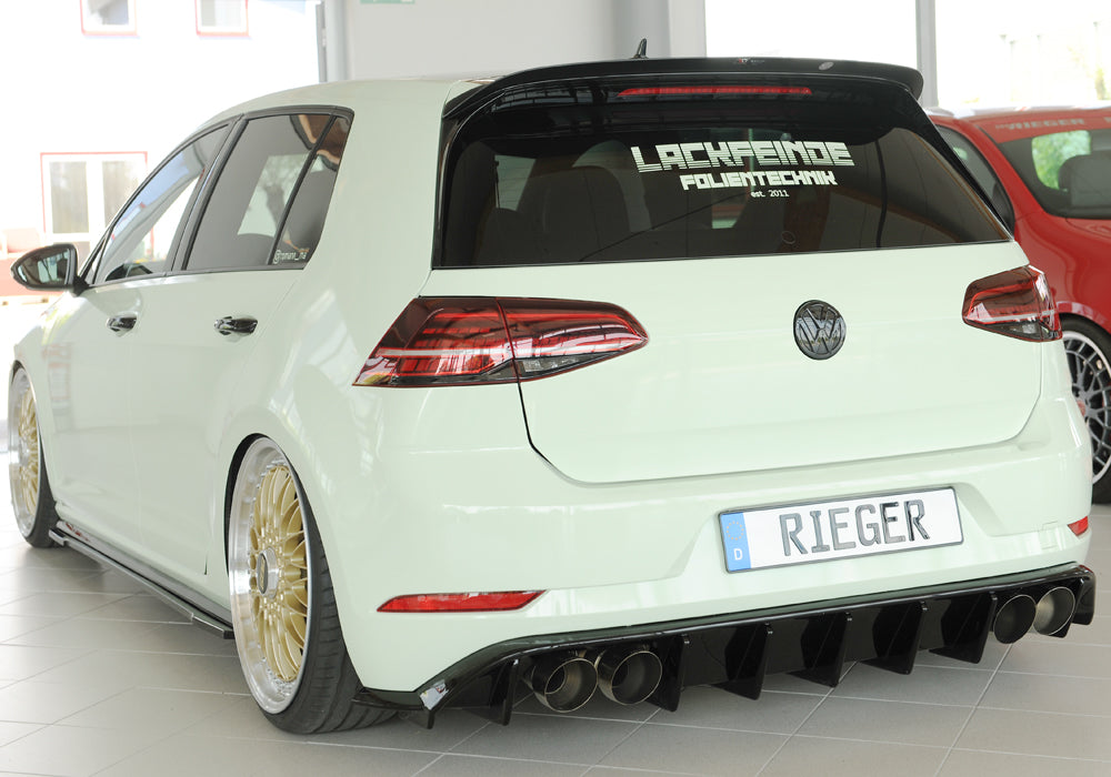 Rieger Diffuser VW Golf MK7.5 R 2017+ - Hoogglans Zwart