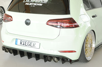 Rieger Diffuser VW Golf MK7.5 R 2017+ - Hoogglans Zwart