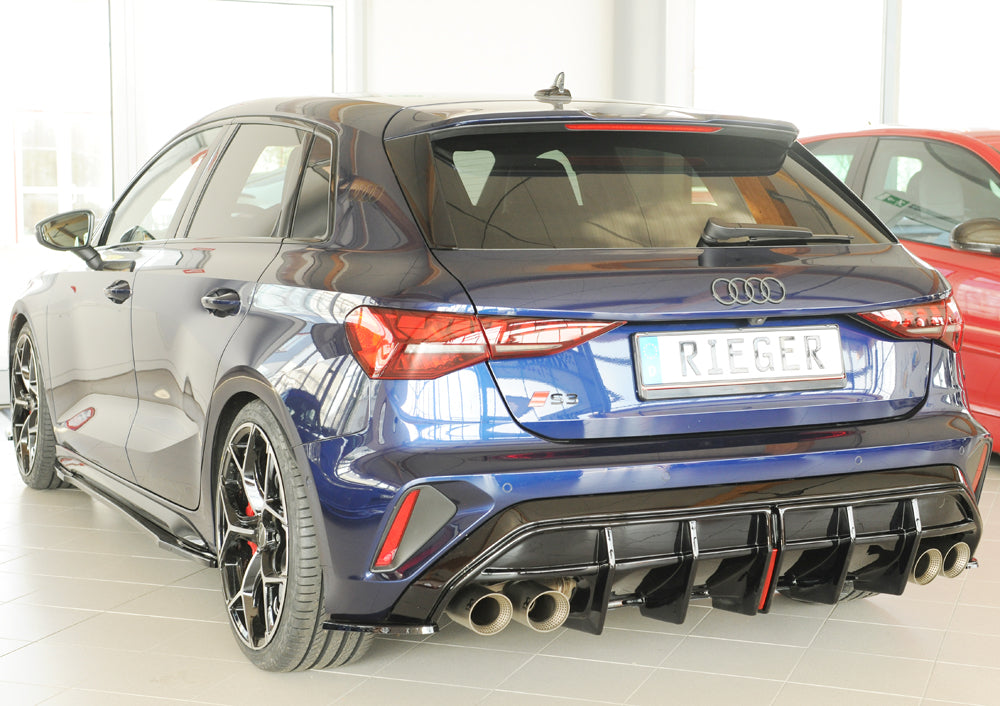 Diffuseur Rieger Audi S3, A3 S-Line 8Y 2024+ - Noir brillant