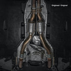 Pipes de remplacement pour silencieux central sans résonance Bull-X Audi RS4 + RS5 B9 2.9TFSI 450HP