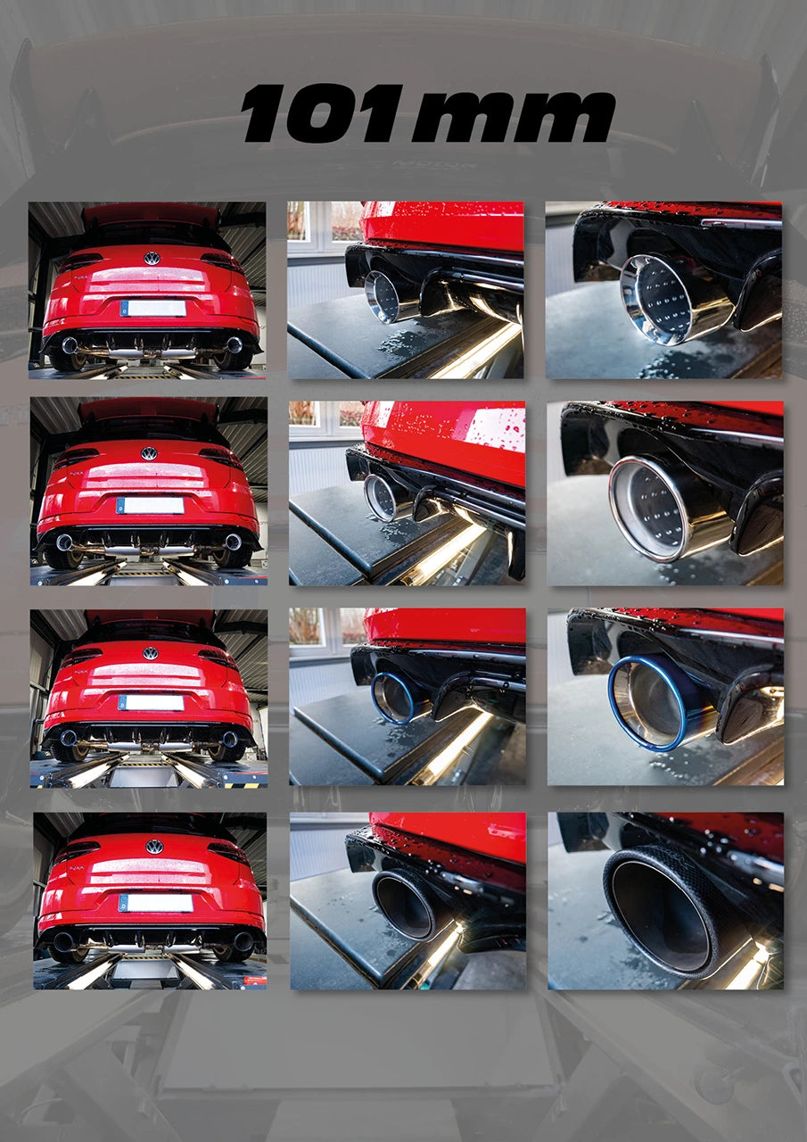 EGO-X 3 inch RVS Cat-Back Met Klep VW Golf MK7 GTI Performance/TCR, Leon 5F Cupra 290 OPF (with ECE)