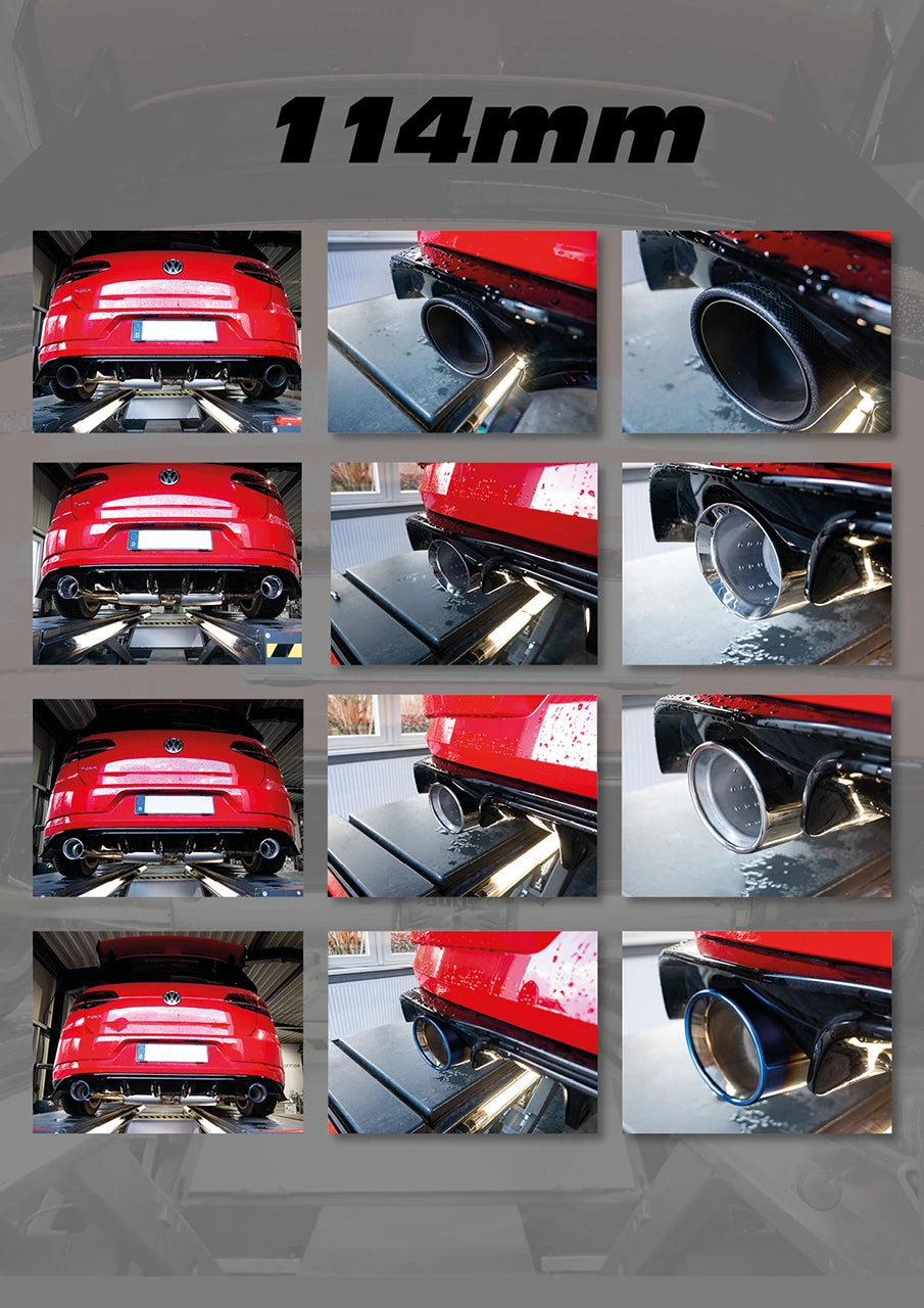 EGO-X 3 inch RVS Cat-Back Met Klep VW Golf MK7 GTI Performance/TCR, Leon 5F Cupra 290 OPF (with ECE)