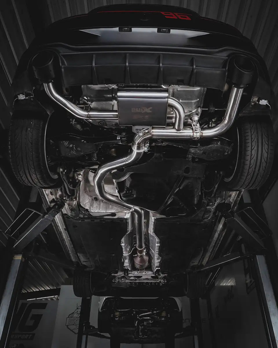 EGO-X 3,5 inch RVS Cat-Back Met Klep VW Golf MK8 GTI & Clubsport 2.0TSI 2021-