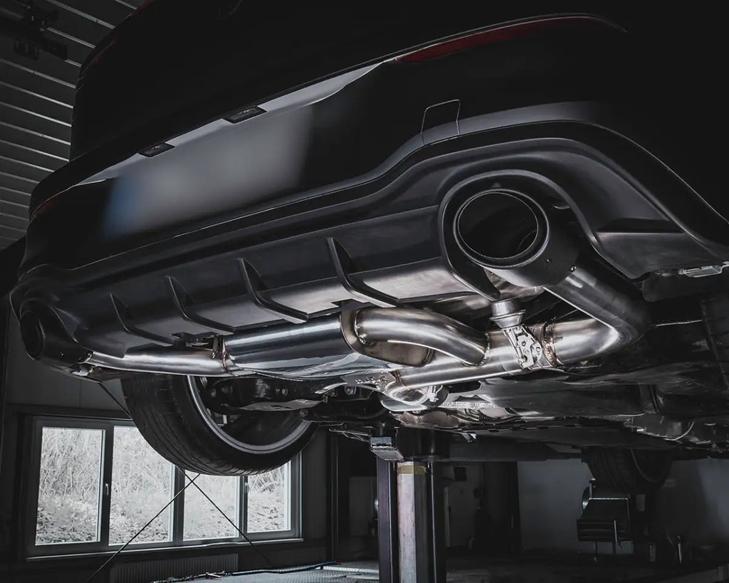 EGO-X 3,5 inch RVS Cat-Back Met Klep VW Golf MK8 GTI & Clubsport 2.0TSI 2021-