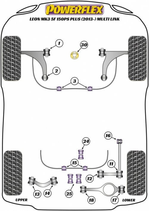 Powerflex PFF85-830 Motorsteun Insert (Large)